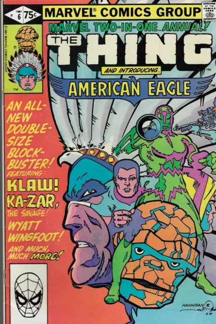 Marvel Two-in-One Annual No.6 / 1981 The Thing and American Eagle