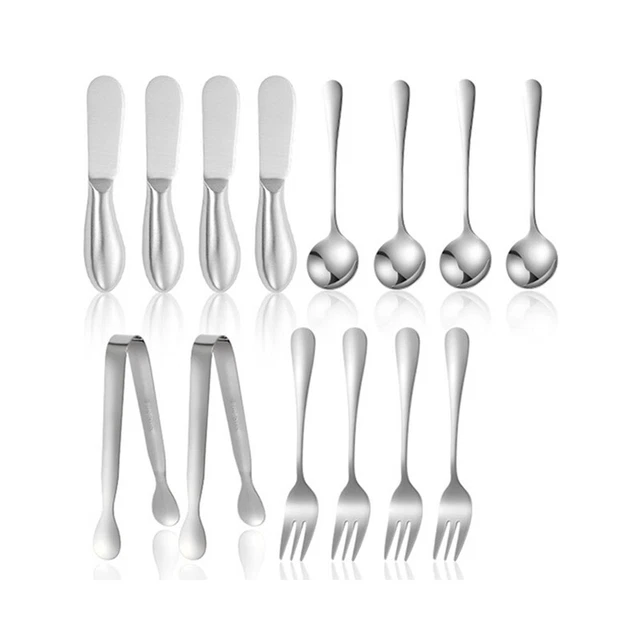 14-Teiliges Silber-KäSeverteiler-Messer-Set, Buttermesser-Verteiler für KäS Q3J4