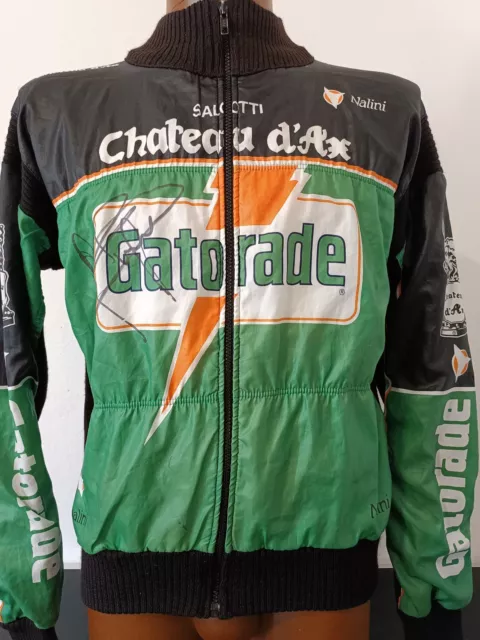 GIACCA ciclismo SIGNED AUTOGRAFATA GIANNI BUGNO CHATEAU D'AX TG XL