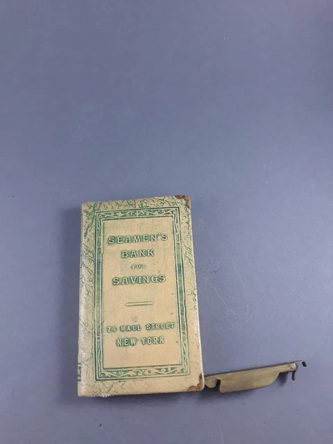 Promotional Seamen's Bank Deposit Vintage 1925 Faux Book Wall Street New York