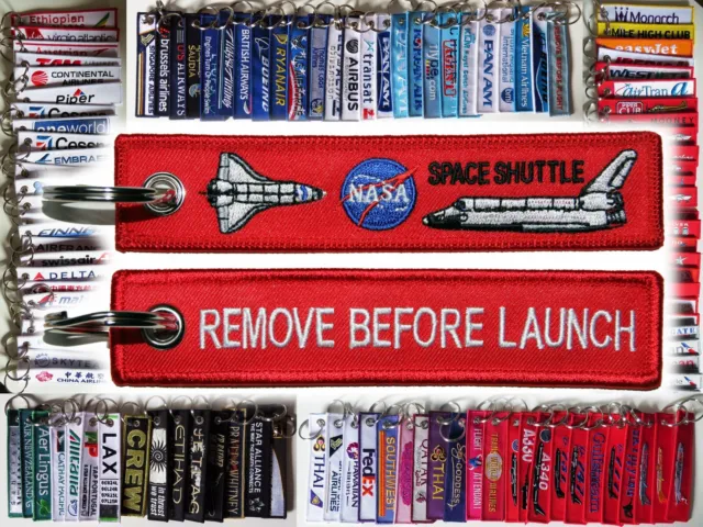 Keyring NASA SPACE SHUTTLE tag keychain Remove Before Launch