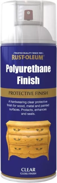 Polyurethan Klarlack Sprühfarbe Glanzoberfläche 400ml zur Verwendung auf Holz Metall