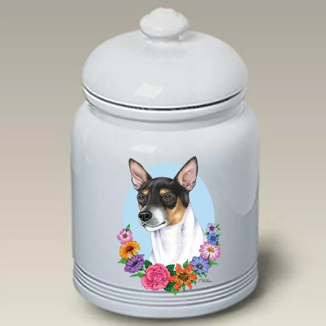 Rat Terrier Ceramic Treat Jar TP 47130