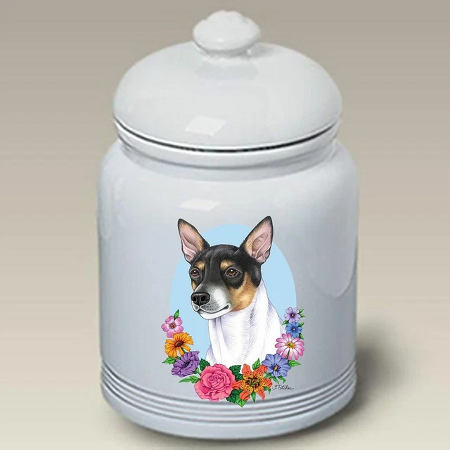 Rat Terrier Ceramic Treat Jar TP 47130