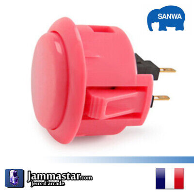 Rouge Genuine Sanwa Red Arcade Boutons arcades originaux Sanwa Denshi OBSC-24 