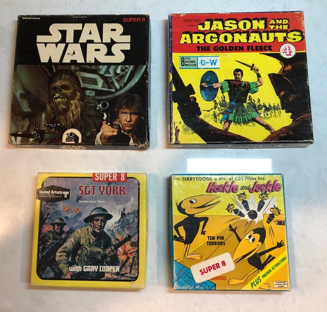 Lot of 4-Vintage STAR WARS F48 Super 8 Film, JASON AND THE ARGONAUTS, SGT. YORK