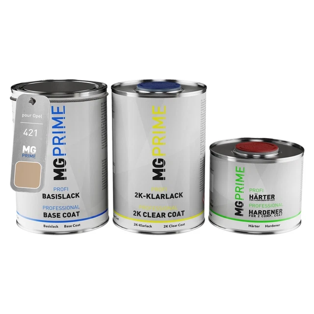 Peinture Voiture kit de pot pour Opel 421 87L Weissgold Metallic 2,5l