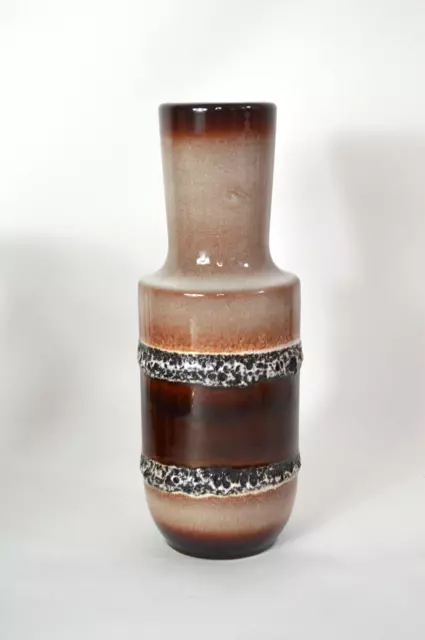 Steuler Keramik West German Vintage Lava Encrusted Mid Century Ceramic Vase 9"