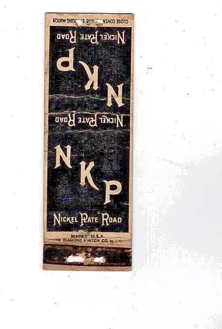 1940's Matchbook. Nickel Plate Road. Railroad Route Map Inside.