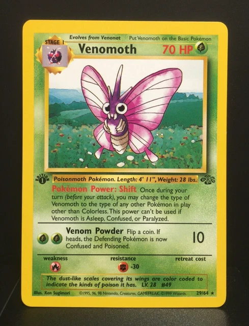 Venomoth  1. Edition | Jungle | Near Mint | english | Omot | Pokemon Karte #1