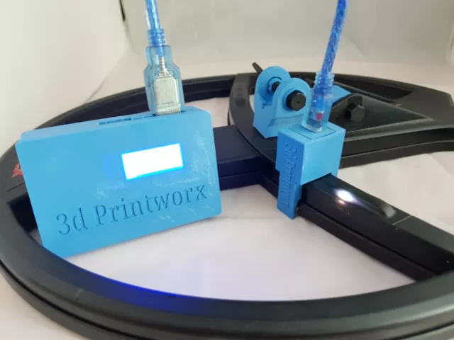 XP Deus Charger Charging Clip V2 For Black Coils Blue by 3d Print Worx