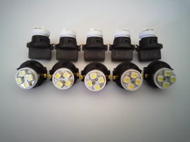 Fits Olds 10 White 4 LED Dashboard Instrument Panel Indicator Light Bulb Socket