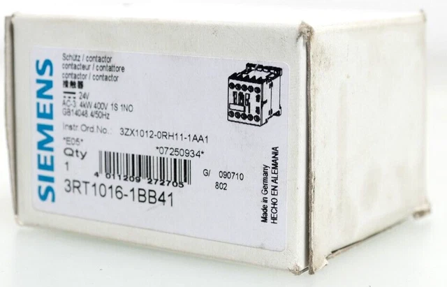 Siemens main contactor | 3RT1016-1BB41 | 3RT1 016-1BB41 | E:05