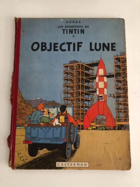 Sep28  -- TINTIN  OBJECTIF LUNE    B8  Eo Edition Originale Belge  1953