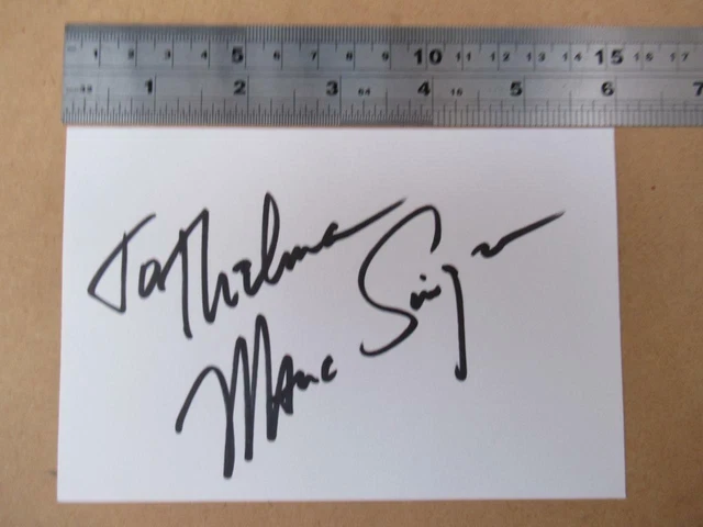 Marc Singer Canadian-American actor , The Beast Master   Autograph / Signature