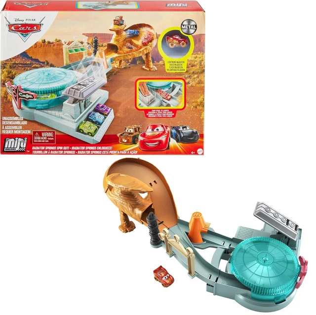 FISHER-PRICE DISNEY PIXAR Cars Mini Racers Radiator Springs Spin Out ...