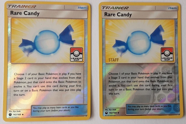 Pokémon Celestial Storm Rare Candy & STAFF Pokémon League Promo 142/168.  3/8/18