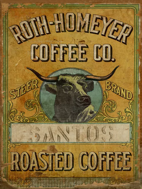 Roth-Homeyer Coffee Company Advertising Metal Sign
