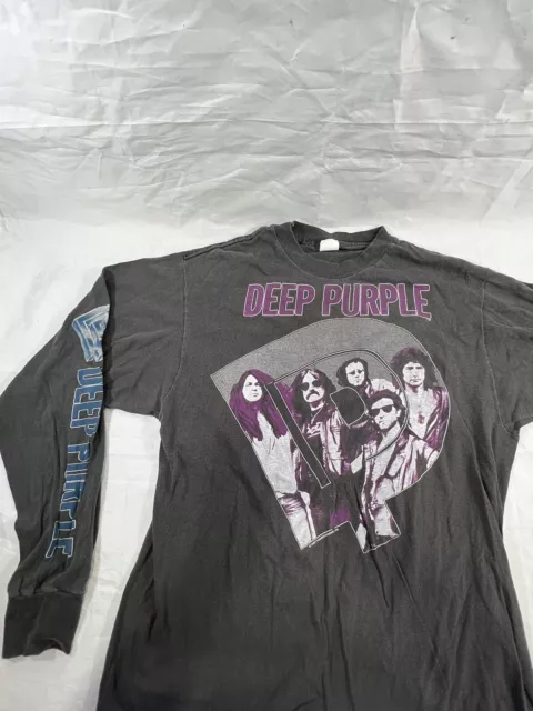 Vintage Deep Purple band long-sleeve shirt, 1985 tour Large Cotton Usa Tshirt