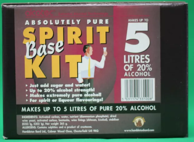 Alcotec Base Spirit Making Kit, Makes 5 Litres,  High Alcohol - Home Brew