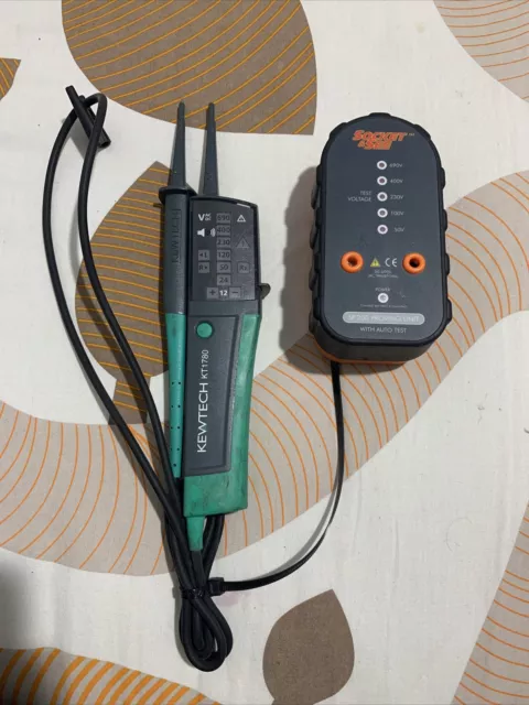 Kewtech Kt1780 & Socket & See Sp200 adattatore unità di prova usato