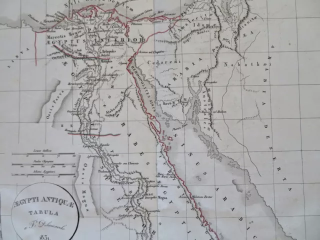 Ancient Egypt Africa Upper & Lower Kingdoms Nile River Red Sea 1832 map