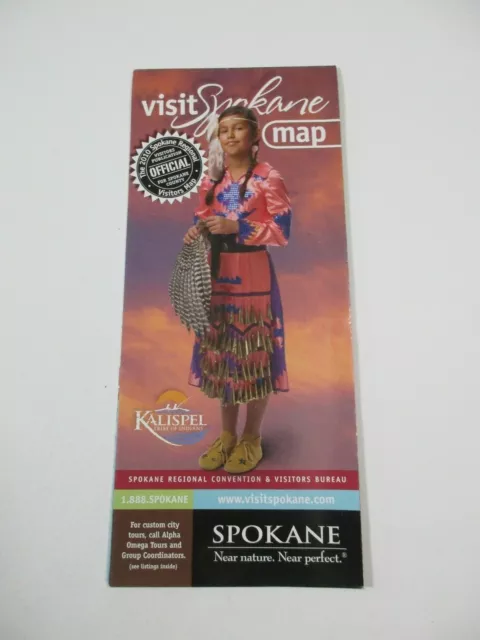 Spokane Washington City Street Travel Guide Brochure Road Map~Box 11