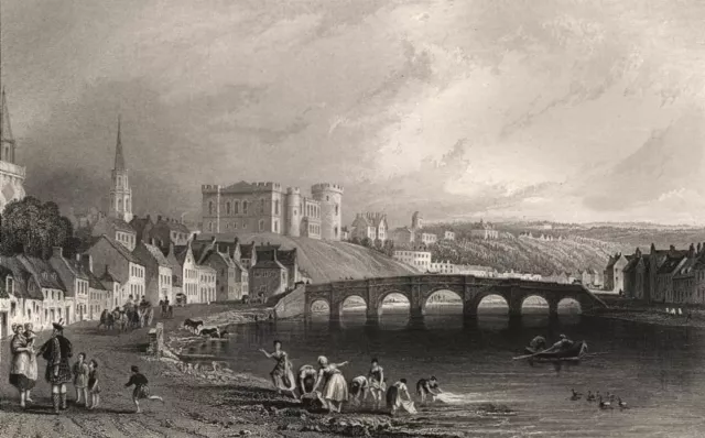 Inverness from the west. Inverness-shire. Scotland. ALLOM c1840 old print