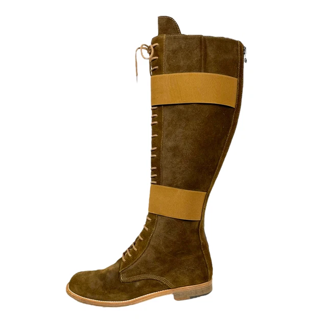 LD TUTTLE Women's Knee High Boots Lace Up ITALY Tan Size 38 LD TUTTLE Women's Knee High Boots Lace Up ITALY Tan Size 38