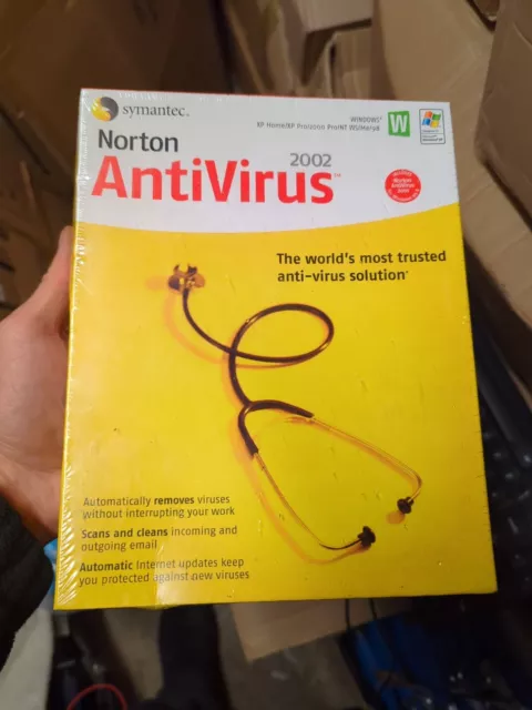 Norton Antivirus 2002 Sealed Boxed, Small Box Damage, Not Used ,Windows 98 Nt XP