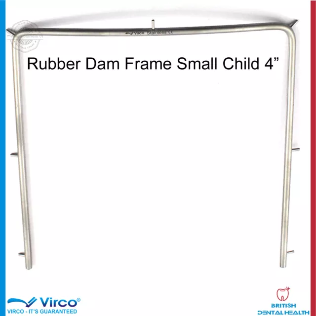 Dental Rubber Dam Frame Small Child 4" Autoclavable Ortho Stainless Steel