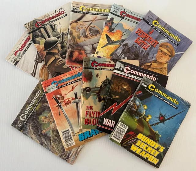 Commando Comic Graphic Novels x 10 Bulk Lot Bundle War Stories Action Adventure