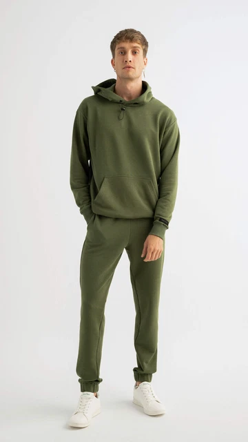 Set tuta da uomo Felpa con cappuccio in pile Top Cord Lock Bottoms Jogger...