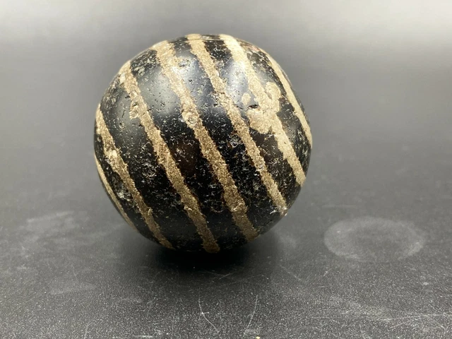 Antique Pyu Culture Etched Agate Phum dzi Amulet Pendant Bead