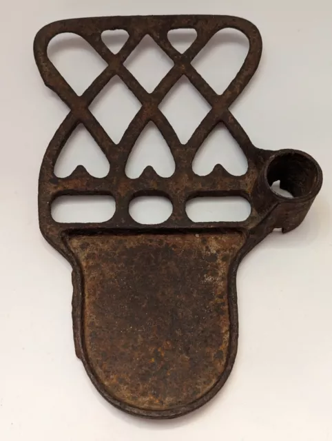 Primitive Antique Cast Iron Foot Pedal (?) 8.75" x 6" x 1-5/8" Decorative Item