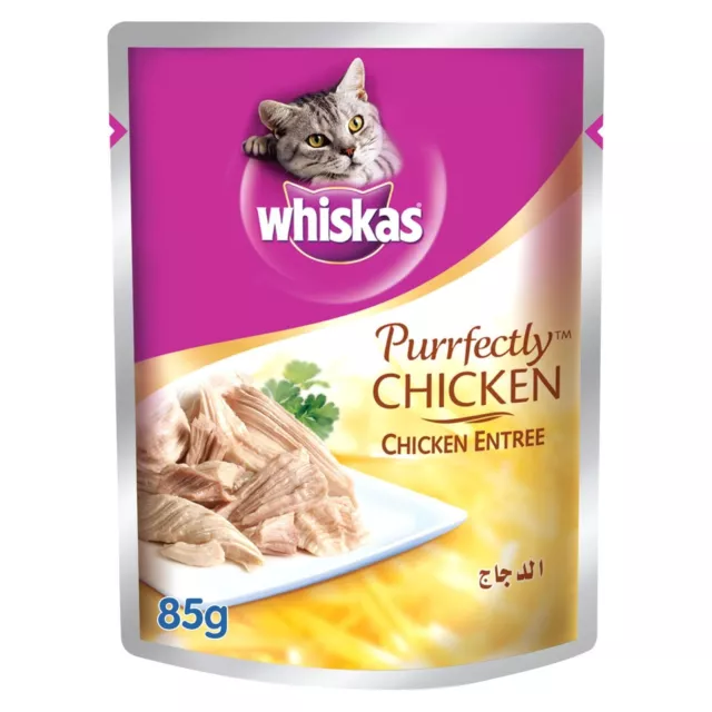 Whiskas Purrfectly Chicken Entree Wet Cat Food 85g Free Shipping Worldwide