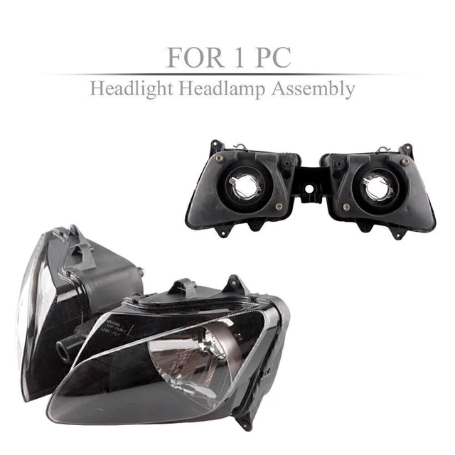 Assemblaggio fari anteriori moto per Yamaha YZF 1000 R1 2000 2001 trasparente