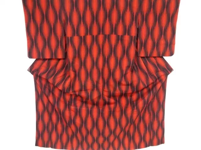 84527# Japanese Kimono / Antique Kimono / Taisho Roman Style / Woven Tatewaku Pa
