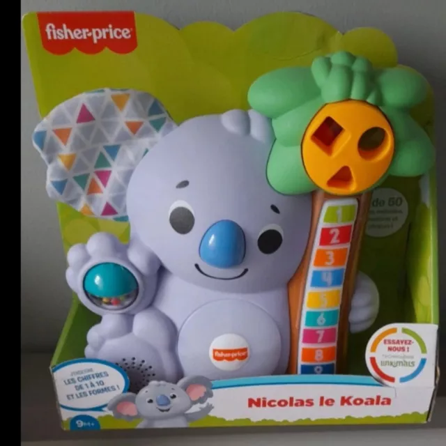 Fisher-Price - Nicolas le Koala Linkimals - Jouet d'éveil bébé - Des 9 mois