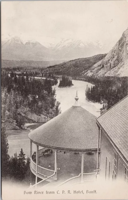 Banff Alberta Bow River from CPR Hotel Unused J. Howard Chapman Postcard G86