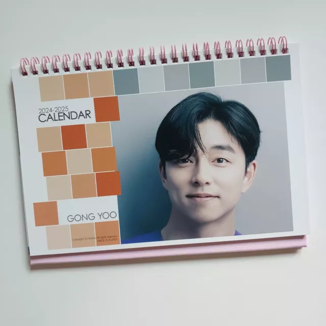 GONG YOO GONGYOO Photo Desk Calendar 2024 2025 Calender Pink Sticker