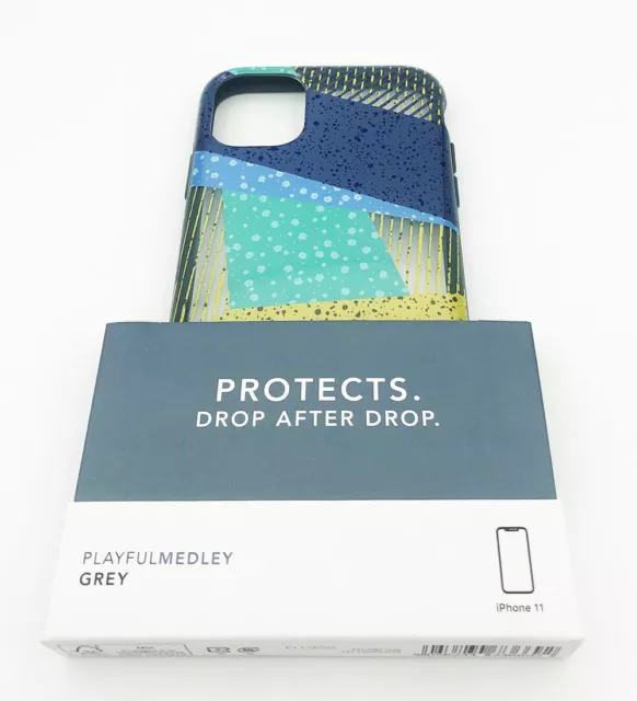 tech21 Playful Medley Drop Protection modische stilvolle Hülle für iPhone 11 - grau