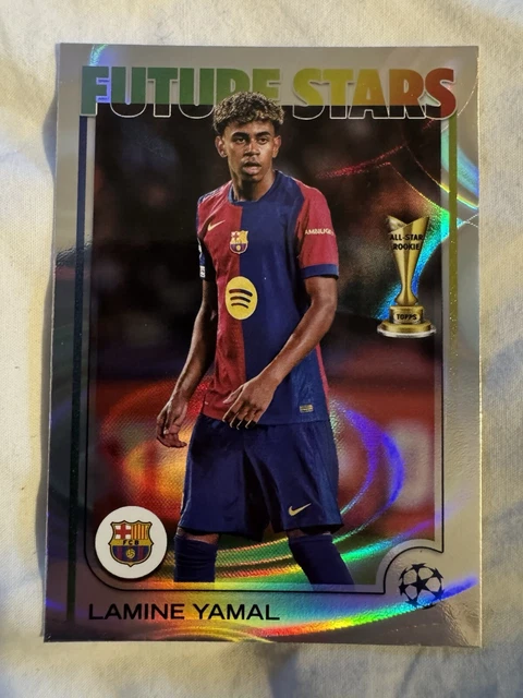 Carte Topps Lamine Yamal #27 - Purple Flowfractors - Barcelona - Saison 2023/24