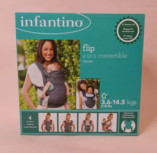 Verpackt Infantino Flip Advanced 4-in-1 ergonomische Babytrage & Lätzchen - kostenloser Versand