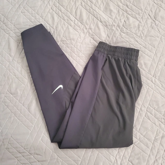 NIKE PANTS WOMENS Medium Black Running Swift Flex Slim Fit Woven