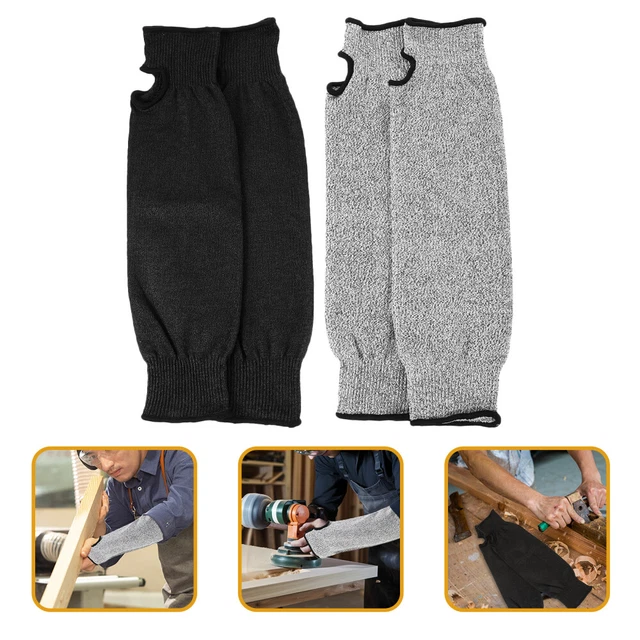2 Pairs Cut Resistant Arm Cover Sleeves Women Man Protective Gear Without