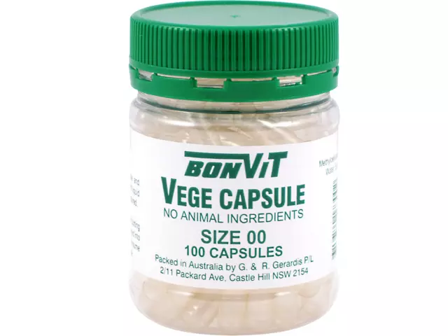 BONVIT Vege Caps Size '00' Empty Vegetarian 100 Vegetable Capsules