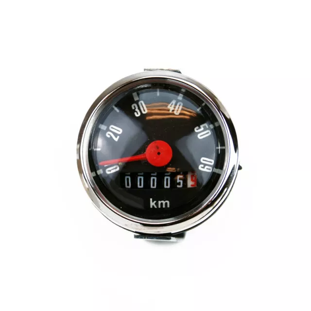 Puch Maxi X Retro Tacho schwarz 48mm Mofa Moped Tachometer 60km/h Speedometer