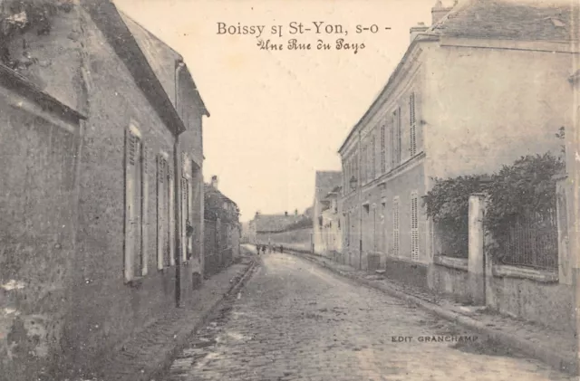 CPA 91 BOISSY SOUS SAINT YON / UNE RUE DU PAYS / rare shot