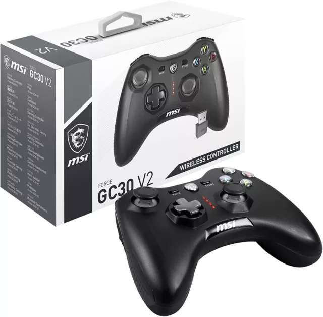 Gamepad MSI Force GC30 V2 vibracion Inalámbrico + cable PC Android 2.4 GHz 60...